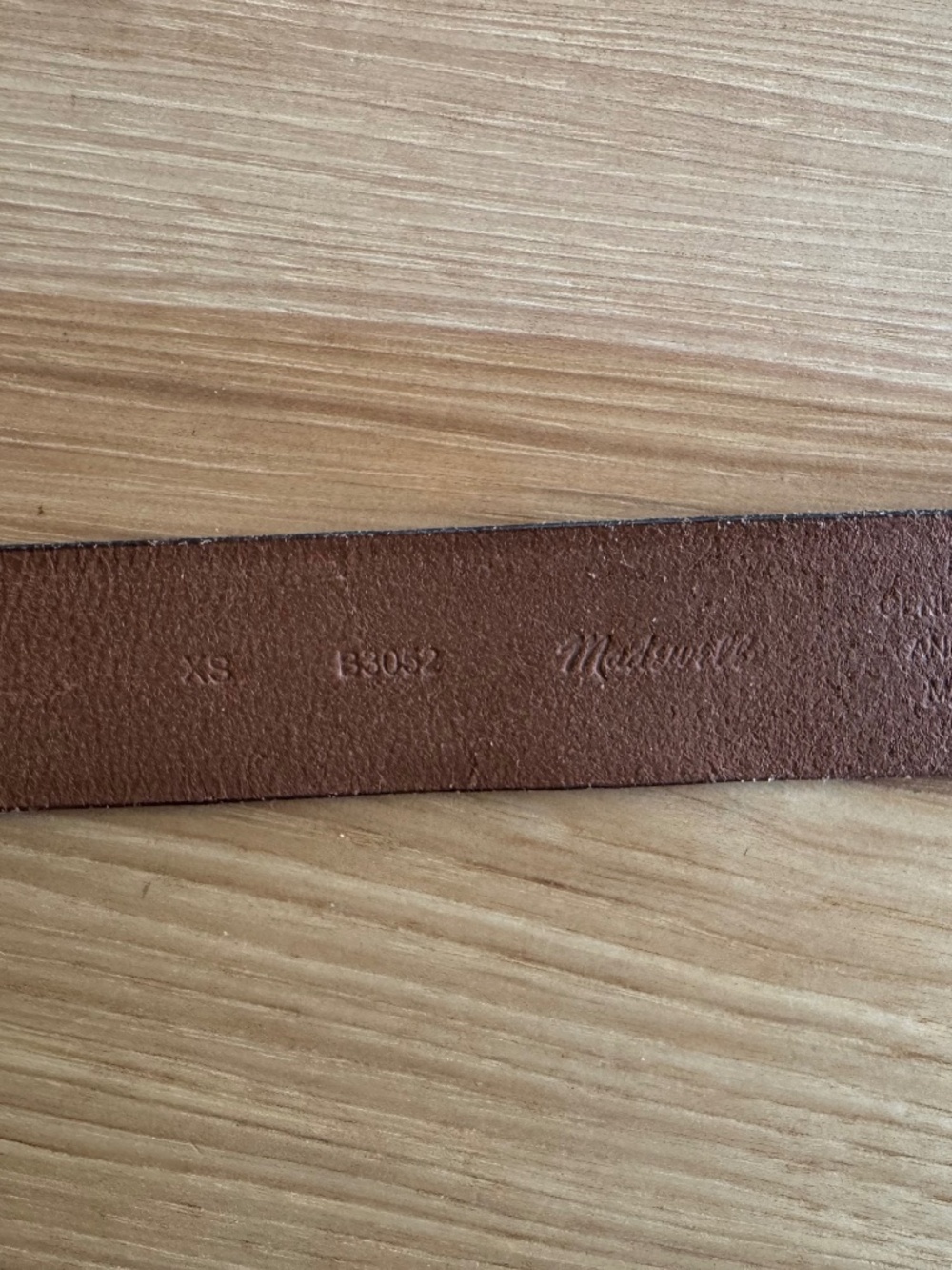 Madewell Medium Perfect Leather Belt in Pecan/Gold - Size XS - Picture 6 of 7